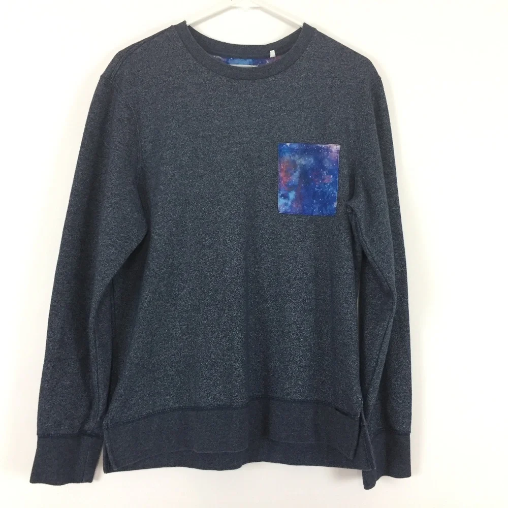 On the Byas Mens Long Sleeve Pullover Large Cotton